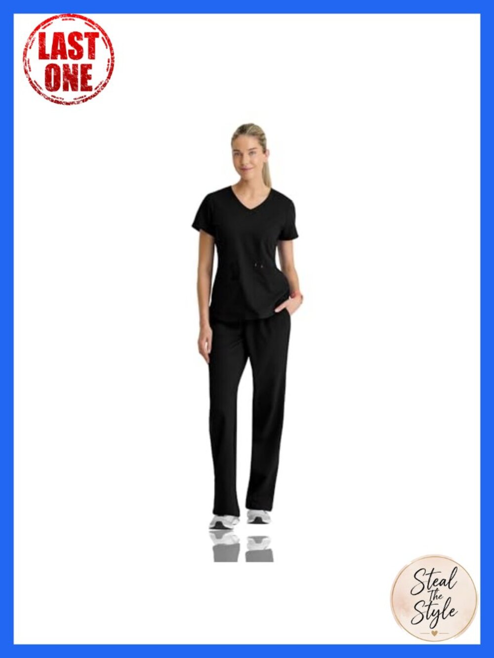 Women's V-Neck Scrub Set Classic Fit Moisture Wicking Anti-Static